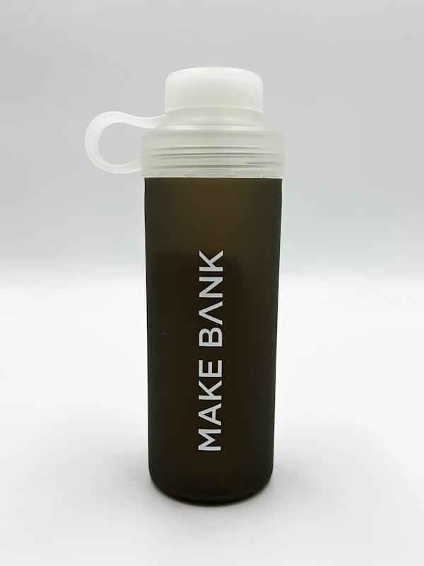 ClickBank White/Gray Make Bank Water Bottle - image1
