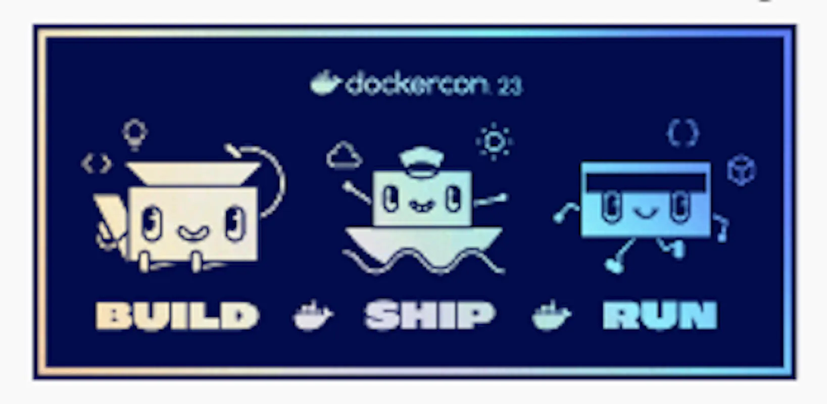 DockerCon Build Ship Run Mini Sticker - image2