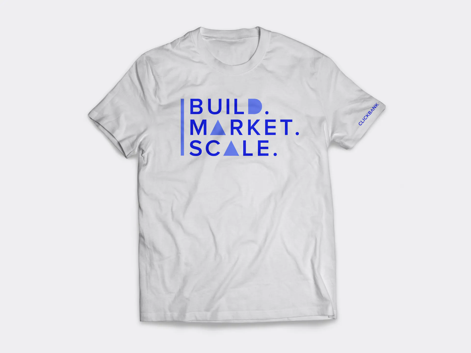 ClickBank Unisex Build Market Scale White T-Shirt