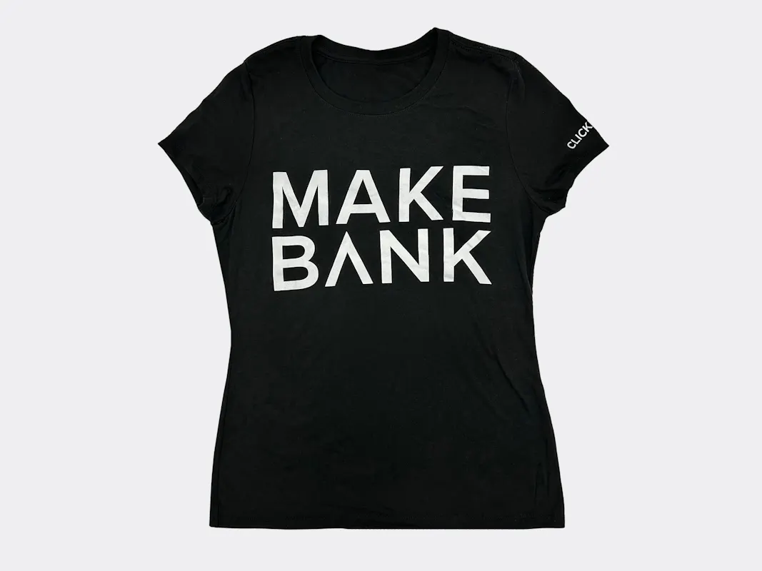 ClickBank Women's Black/White Make Bank T-Shirt - image1