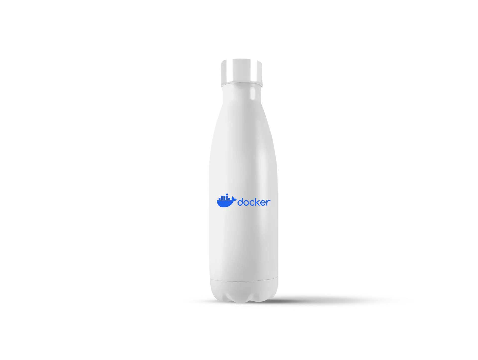 White Logo Water Bottle