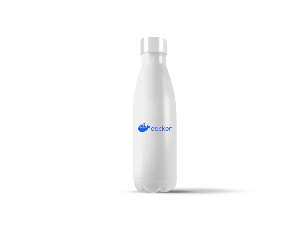 White Logo Water Bottle - image1