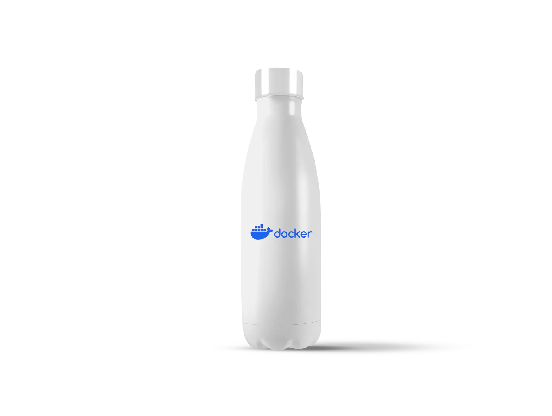 White Logo Water Bottle Docker Swag Store