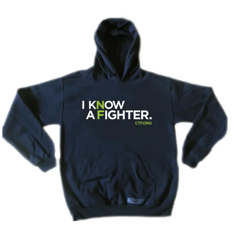 I Know a Fighter Navy Hooded Sweatshirt