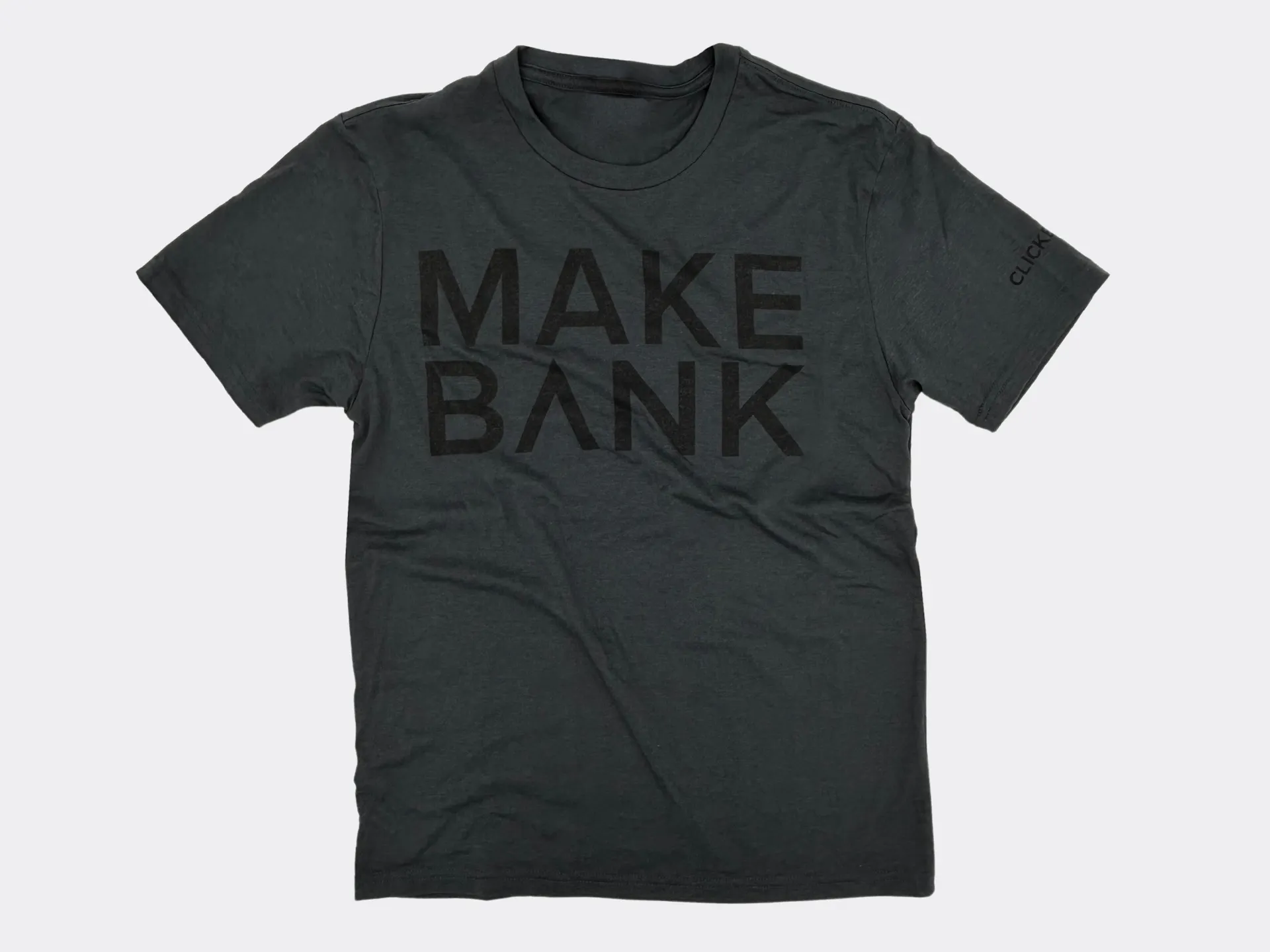 ClickBank Men's Gray/Black Make Bank T-shirt