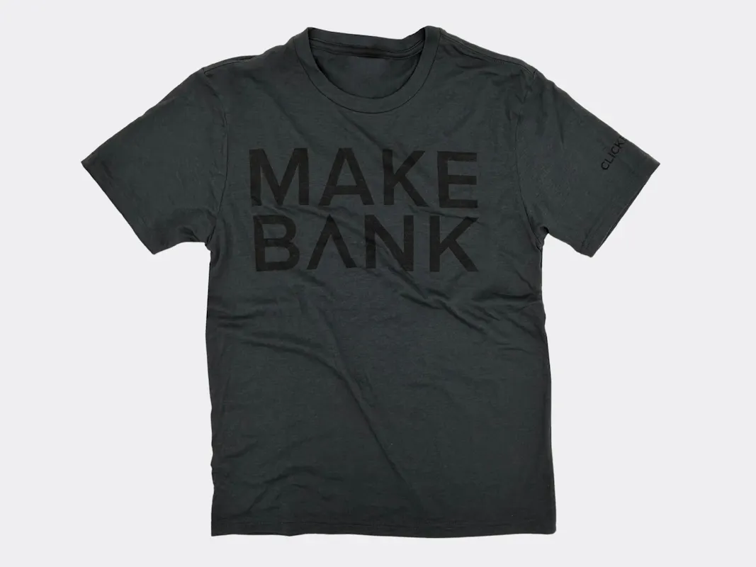 ClickBank Men's Gray/Black Make Bank T-shirt - image1