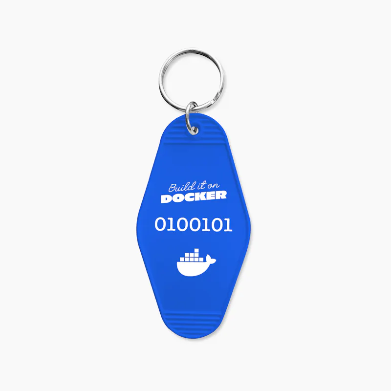 Blue Retro Docker Keychain - image1