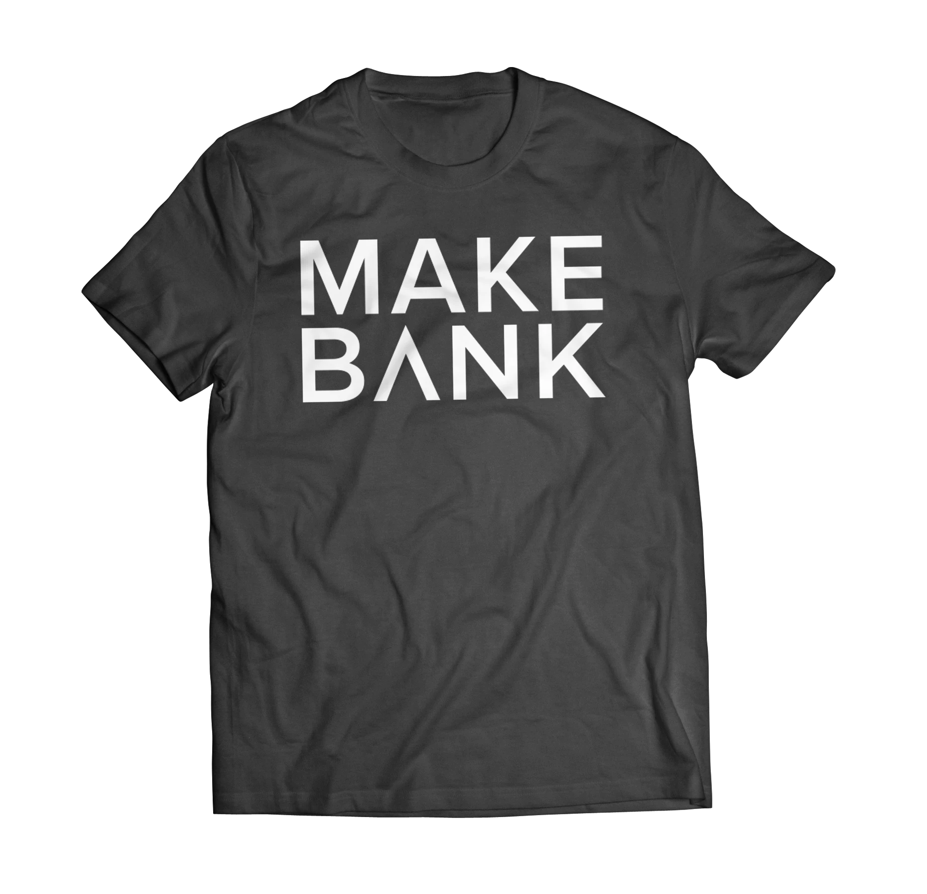 ClickBank Grey Make Bank Tee (White Letters)