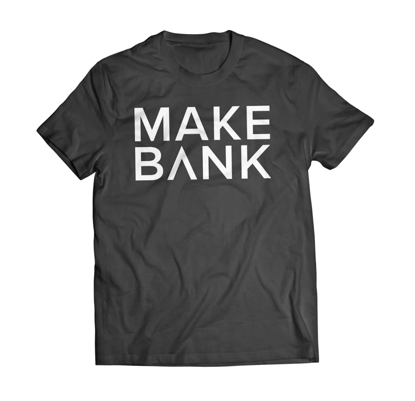 ClickBank Grey Make Bank Tee (White Letters) - image1