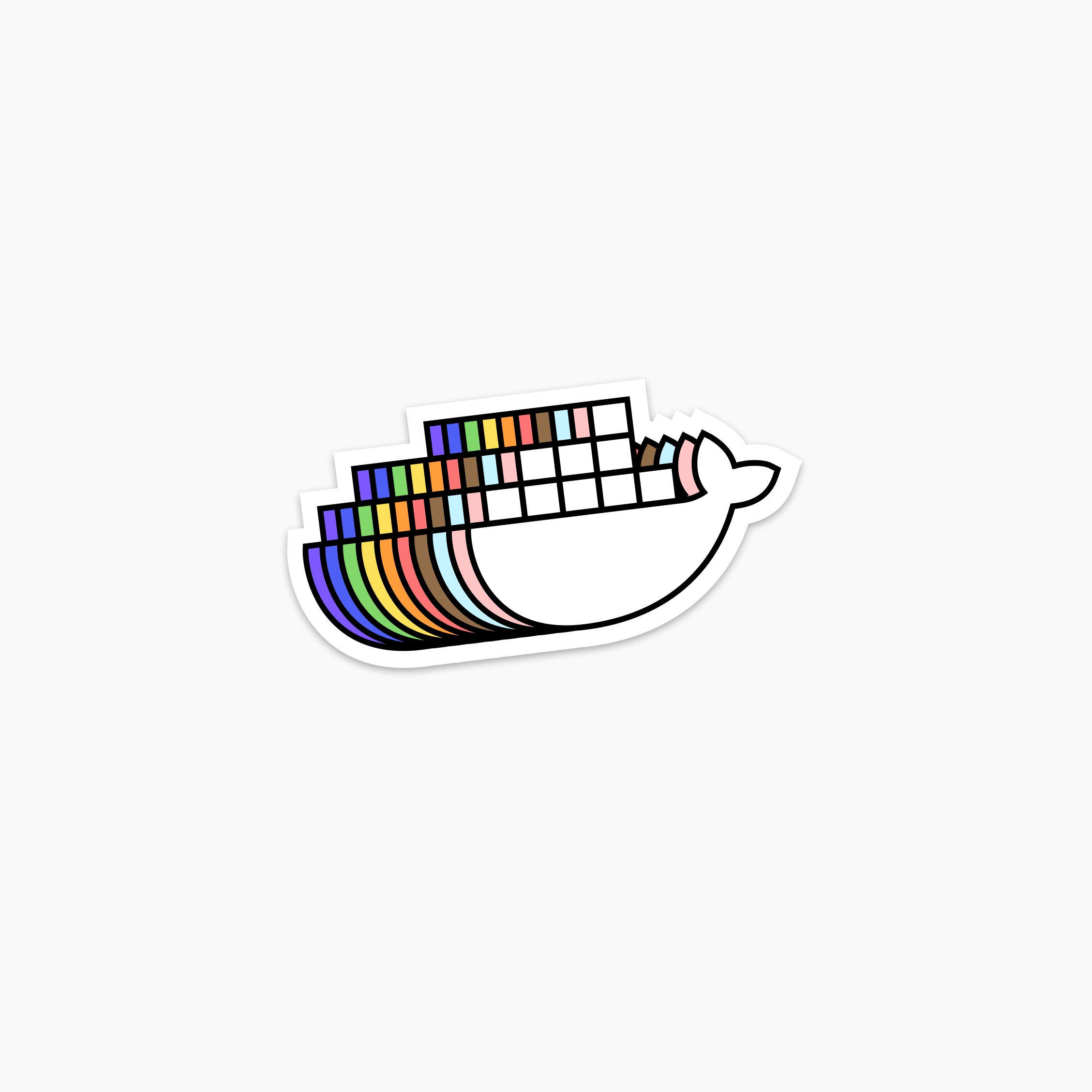 Docker Retro Rainbow Sticker Docker Swag Store
