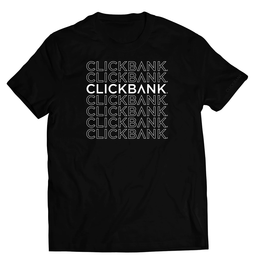 ClickBank Unisex Repeating Black Tee