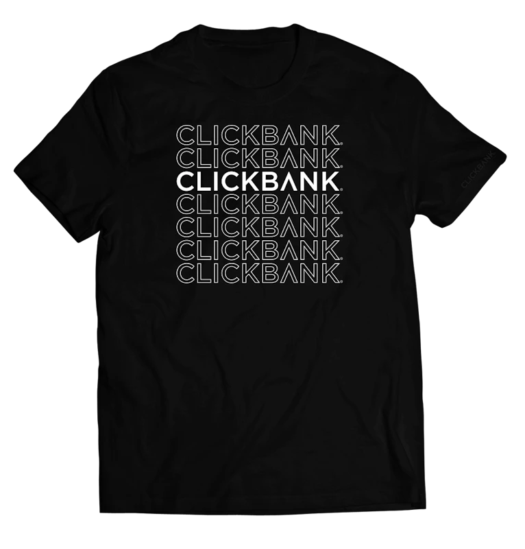 ClickBank Unisex Repeating Black Tee