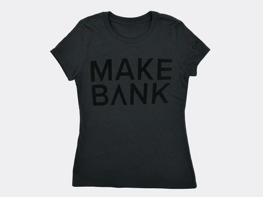 ClickBank Women's Gray/Black Make Bank T-Shirt - image1