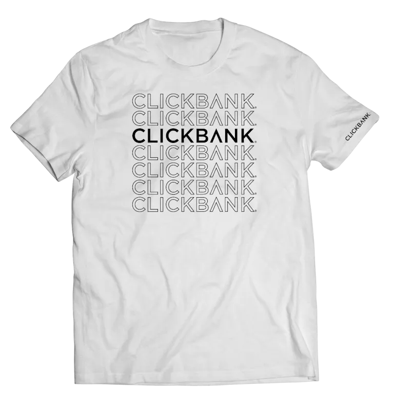 ClickBank Unisex Repeating White Tee - image1