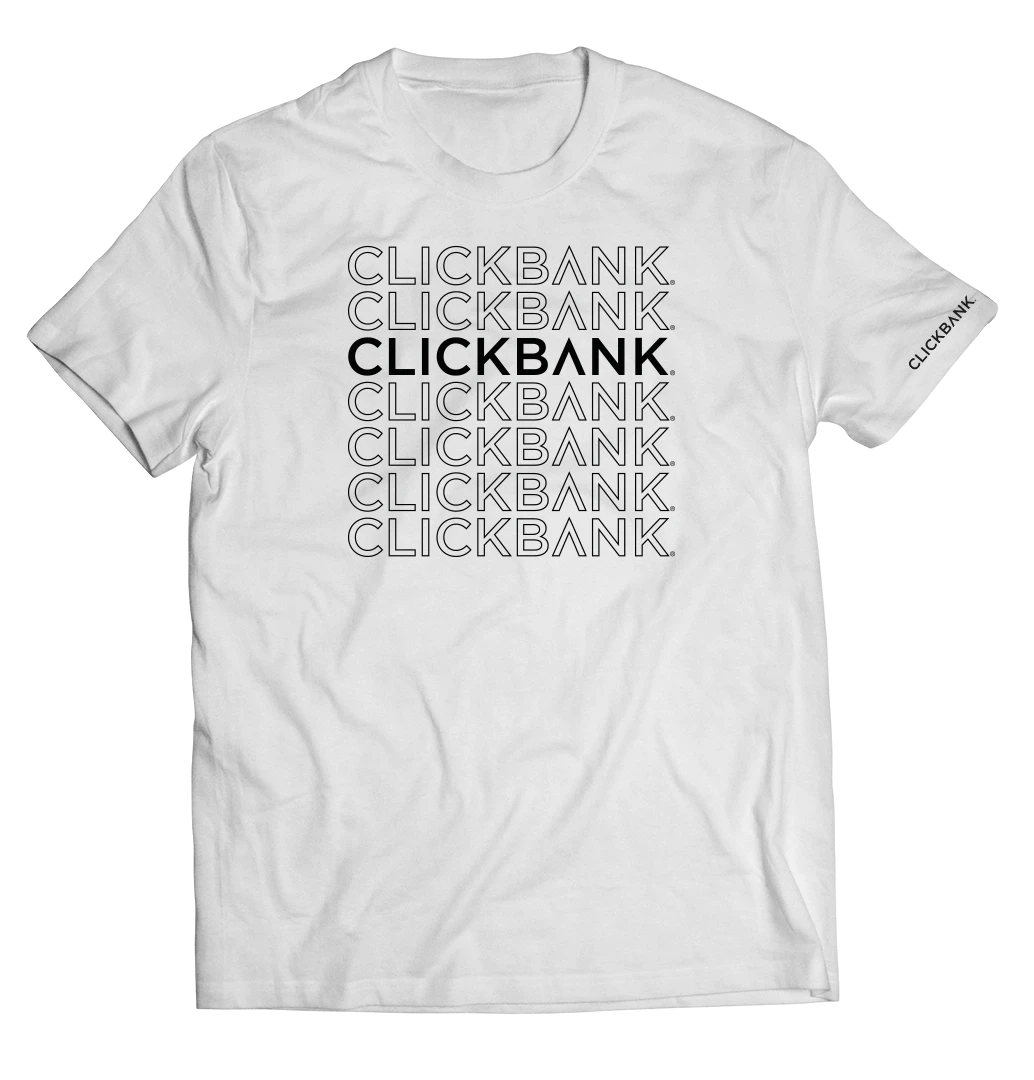 ClickBank Unisex Repeating White Tee