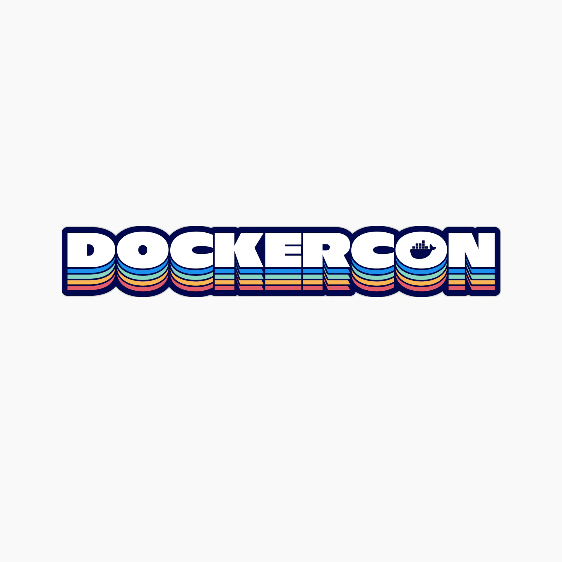 DockerCon Rainbow Stack Sticker