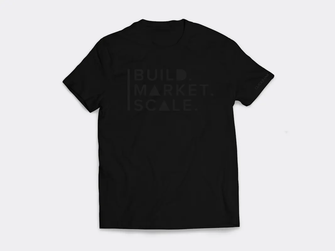 ClickBank Unisex Build Market Scale Black/Black T-Shirt - image1