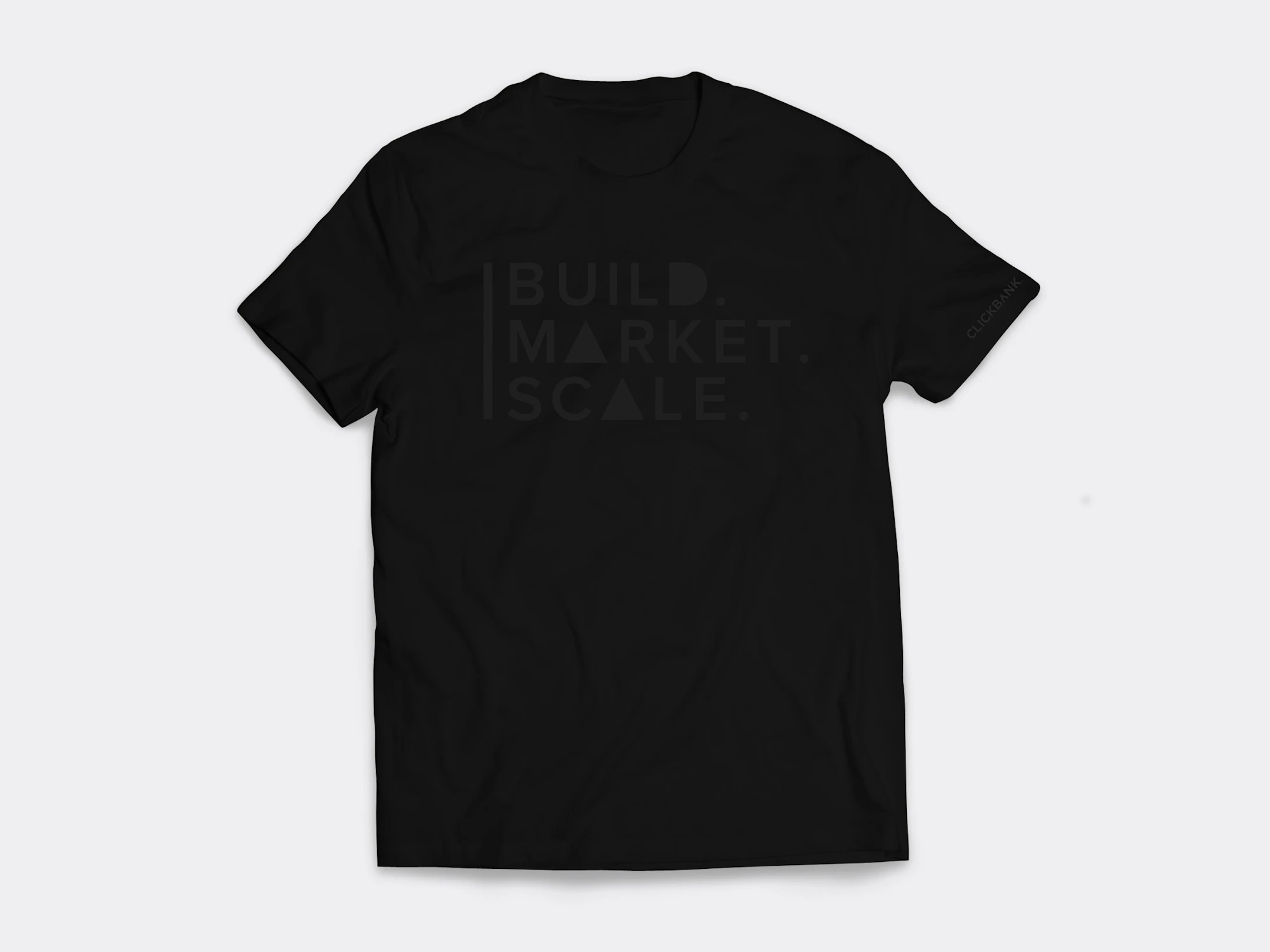 ClickBank Unisex Build Market Scale Black/Black T-Shirt